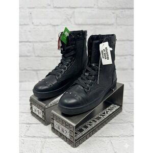 Pastry Glam 🖤Pie Glitter Black Studded High Top Dance Sneakers Boots Womens 6.5